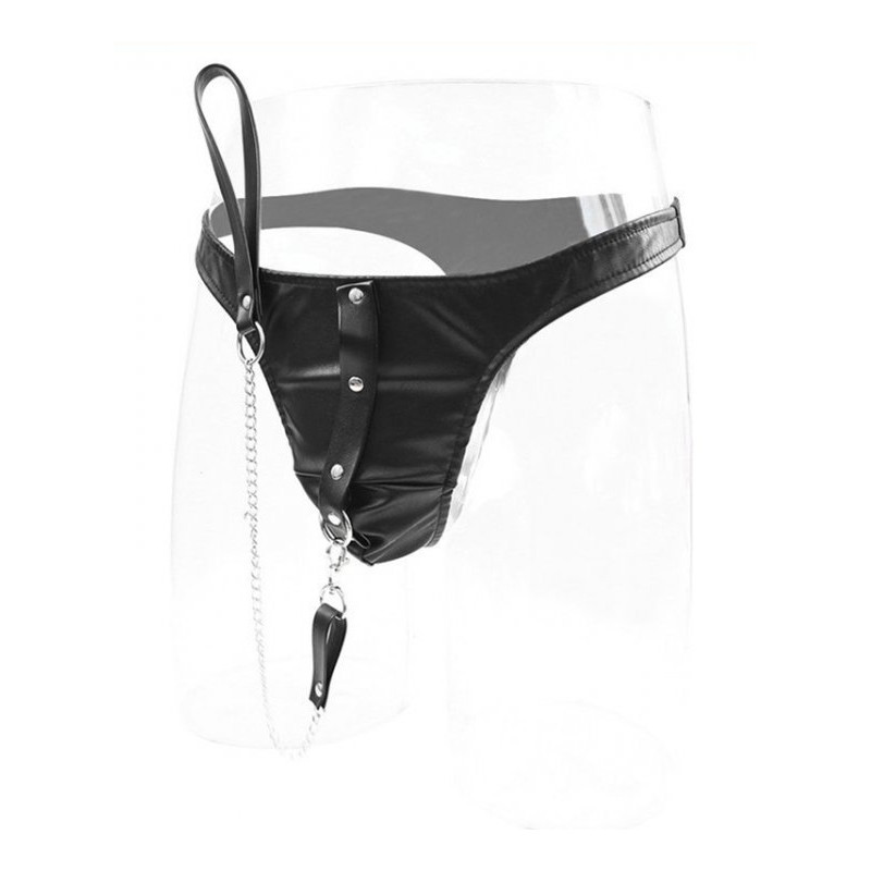 Generique String en simili avec laisse